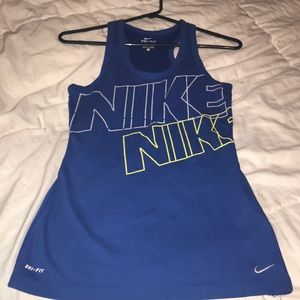 Blue Nike Razorback Athletic Tank
